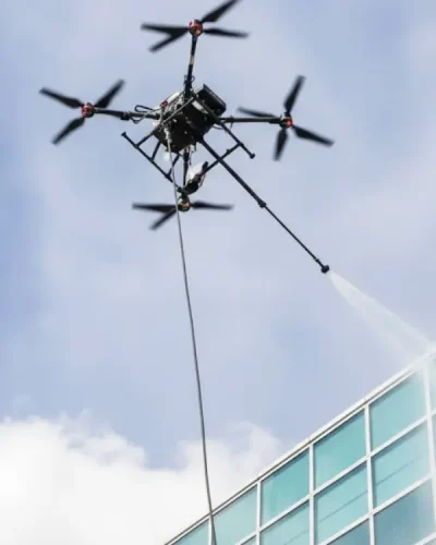 Water-Based Drone Cleaning